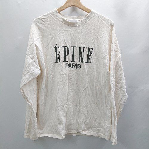 épine - 新品未使用エピヌ長袖Tシャツ アイボリー ◇ Θ epine エピヌ 長袖 ロングTシャツ サイズ表記なし アイボリー