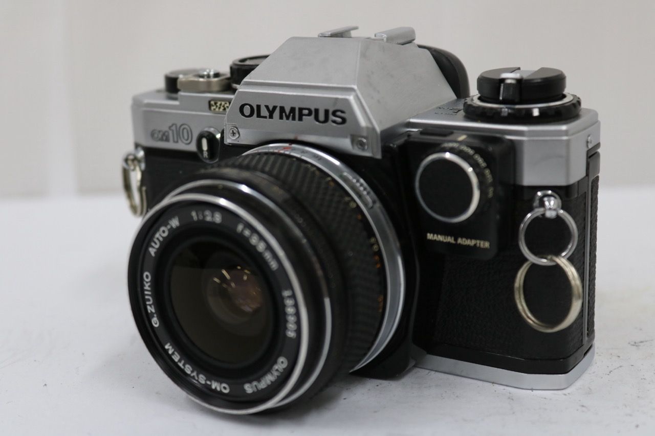 【返品保証】 オリンパス Olympus OM10 G.ZUIKO AUTO-W 35mm F2.8 ボディレンズセット e12343
