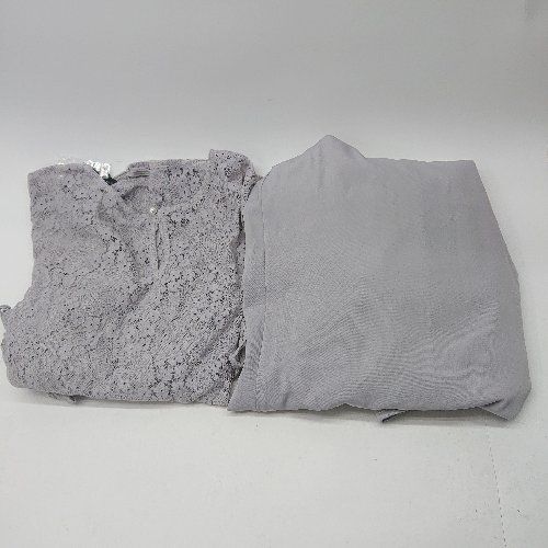 ◇ ⊂◎●未使用● DRESS+ ドレスプラス エレガント レースブラウス 脚長ジャンプスーツ サイズXL グレー系 レディース E 【1504240018218】