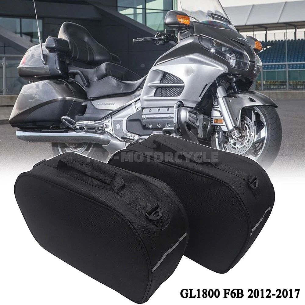【送料無料】ホンダ(Honda) ゴールドウイングGL1800 F6B 2012-2017専用 サイドケースインナーバッグ（黒ペア） ナイロン製 大容量・防水・耐衝撃 ノーマル収納整理に最適 ツーリング快適 高品質 簡単脱着 傷防止 おすすめ！