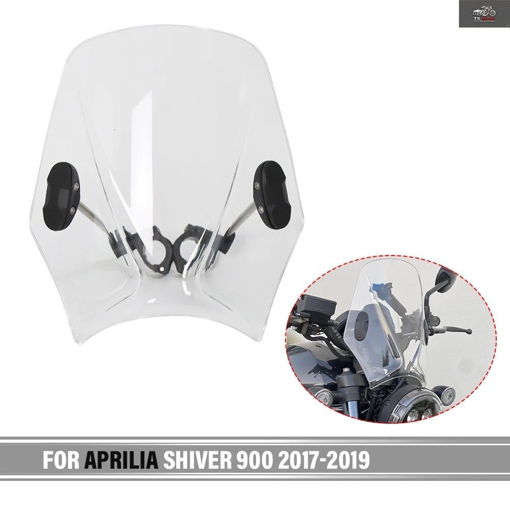 アプリリア シヴァー 900 2017-2019 2018 オートバイ用ウインドシールド ウインドスクリーン 丸型ヘッドライト ストリートバイク用ウインド