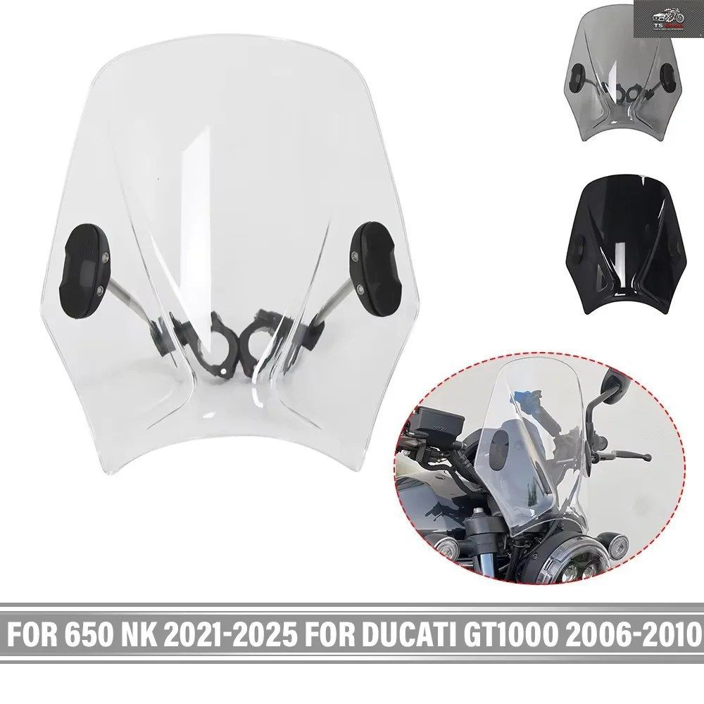 650 NK 2021-2025 2024 DUCATI GT1000 2006-2010 コンパクトスポーツ ウインドディフレクター レトロウインドシールド
