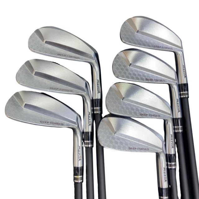 【中古】 muziik On The Screw Deep Muscle II 7S アイアンセット IR 純正特注シャフト (フレックスS) メンズ 男性用 右利き 右用 Cランク ゴルフクラブ