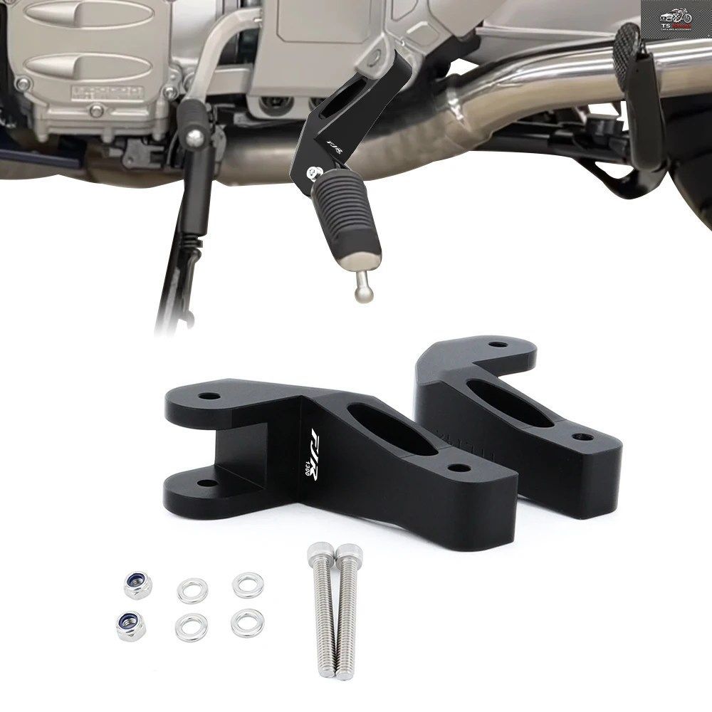 ヤマハ FJR1300 2001 - 04 2025 オートバイ用パッセンジャーフットペグ リアフットレスト ローダウン移設ブラケットキット
