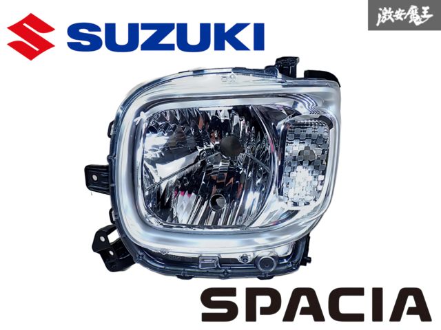 割れ無し】スズキ 純正 MK53S スペーシア ハロゲン ヘッドライト