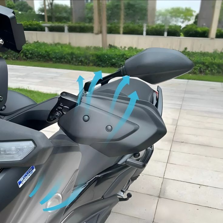 【送料無料】ヤマハ(Yamaha) XMAX125/XMAX300 2023-2025専用 ハンドガード（ナックルバイザー） ABS製 ブラック 防風・耐衝撃・防寒 ノーマル交換 簡単取付 ドレスアップ効果抜群 ロングツーリング快適 手元保護 高耐久！