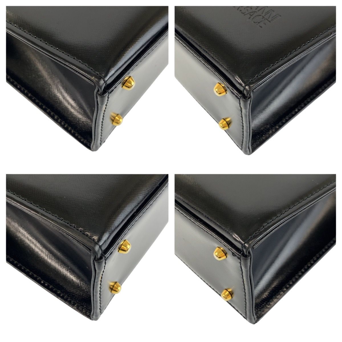 美品 VERSACE ヴェルサーチ サンバースト ブラック 黒 ゴールド金具 
