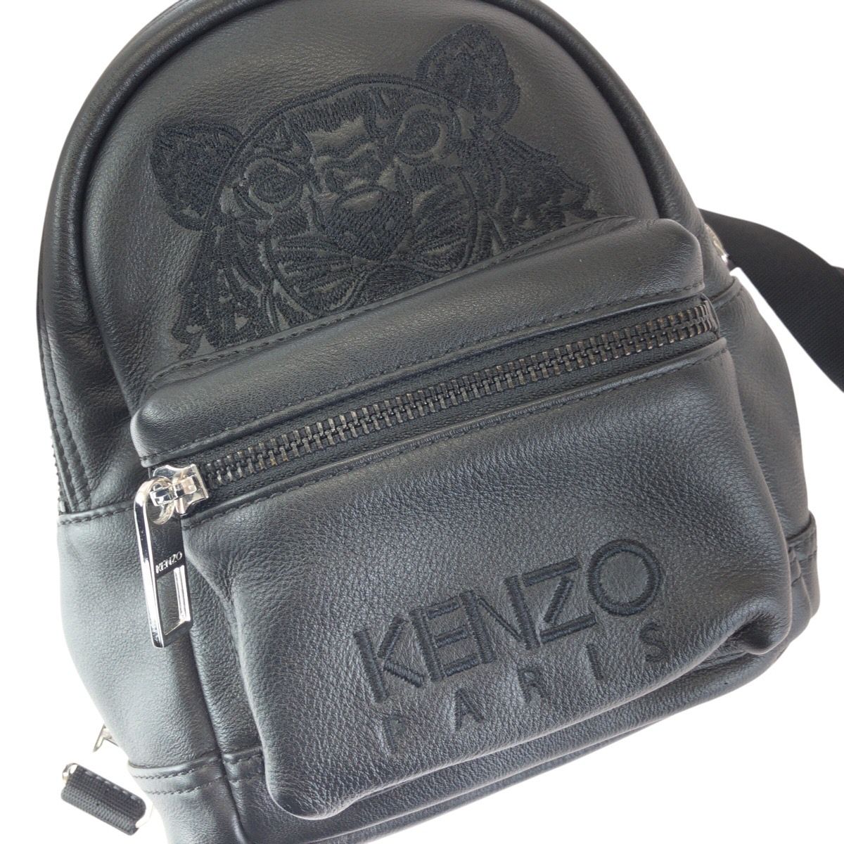 KENZO 黒 レザーバックパック | ヤマダウェブコム