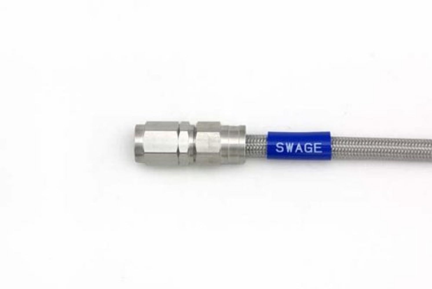 SWAGE LINE(スウェッジライン) イージーオーダーブレーキホース 汎用ホース ストレートフィッティング ステンレス ブラックスモークホース 725mm STKB-1010M-0725