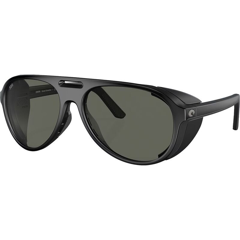 コスタ メンズ アクセサリー サングラス・アイウェア Costa Grand Catalina 580P Polarized Sunglasses Matte BlackGray 580P ブラック
