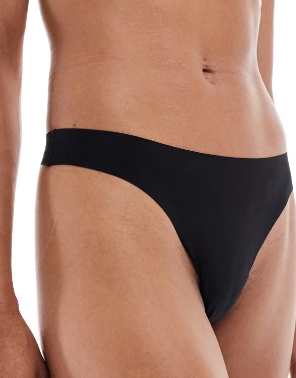 オンリー レディース アンダーウェア ブリーフパンツ ONLY bonded invisible thong Black ブラック