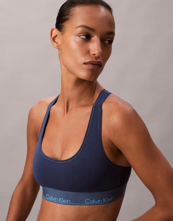 カルバンクライン レディース アンダーウェア ブラジャー コットン Calvin Klein Icon Cotton Modal bralette in dark NAVY ネイビー
