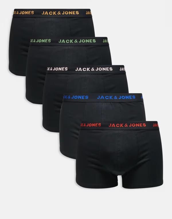 ジャック アンド ジョーンズ メンズ アンダーウェア ブリーフパンツ Jack Jones 5 pack trunks Black ブラック