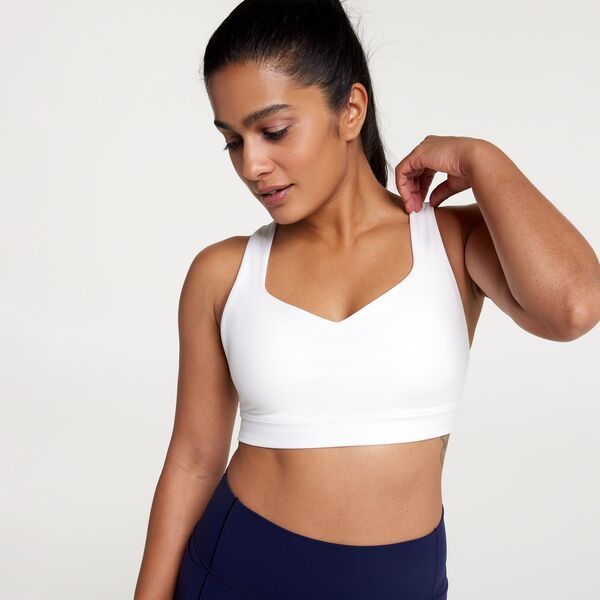 キャリー レディース アンダーウェア ブラジャー CALIA Womens Inspire Medium Support Bra Pure White ホワイト