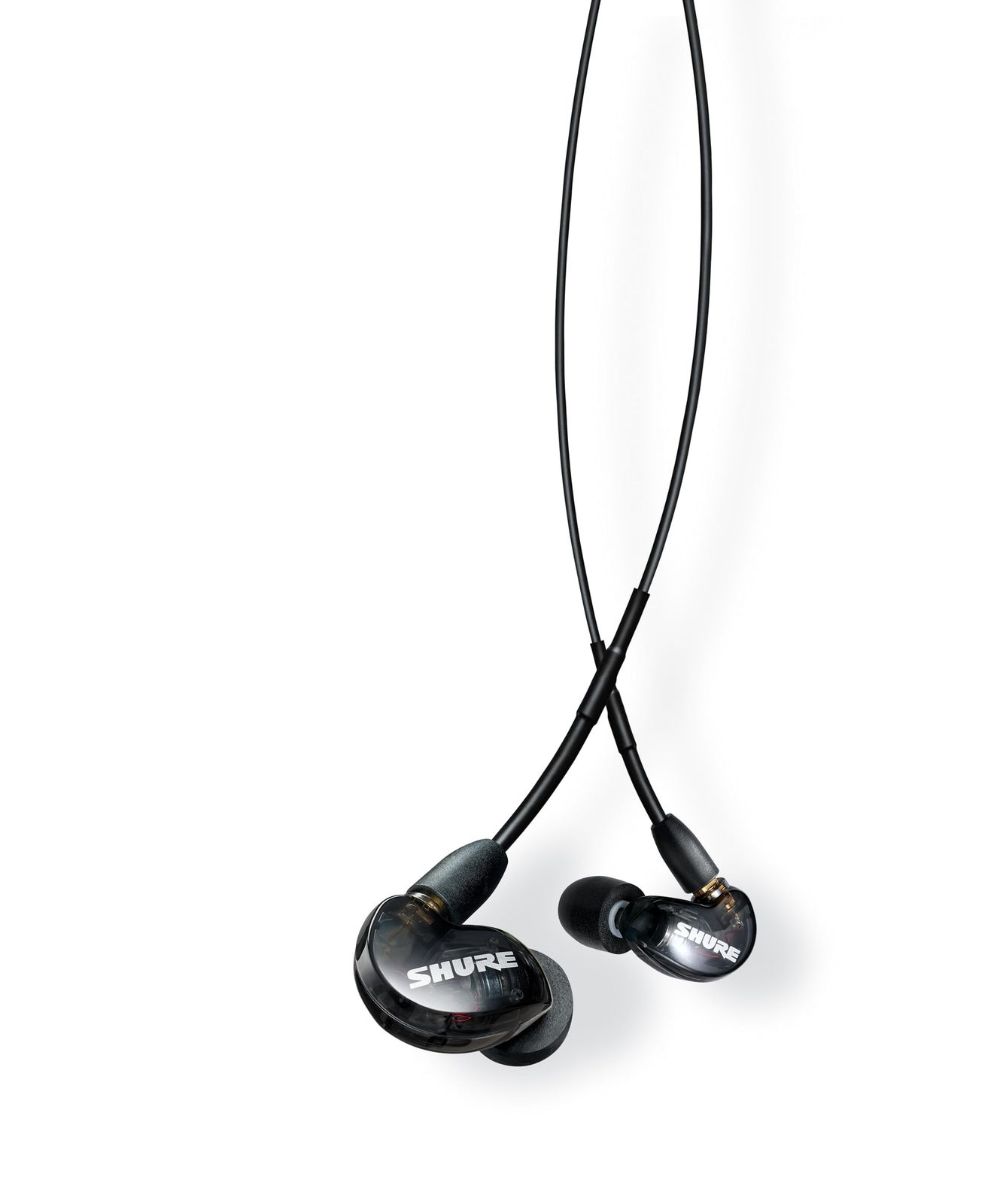 【VGP 殿堂入り金賞】SHURE シュア イヤホン 有線 SE215-K-A トランスルーセントブラック : 高遮音性 ゲーム ゲーミング カナル型 ワイヤレス変換可(別売) MMCX リケーブル プロ仕様 イヤモニ [ブラック] [単品] [マイクなし]