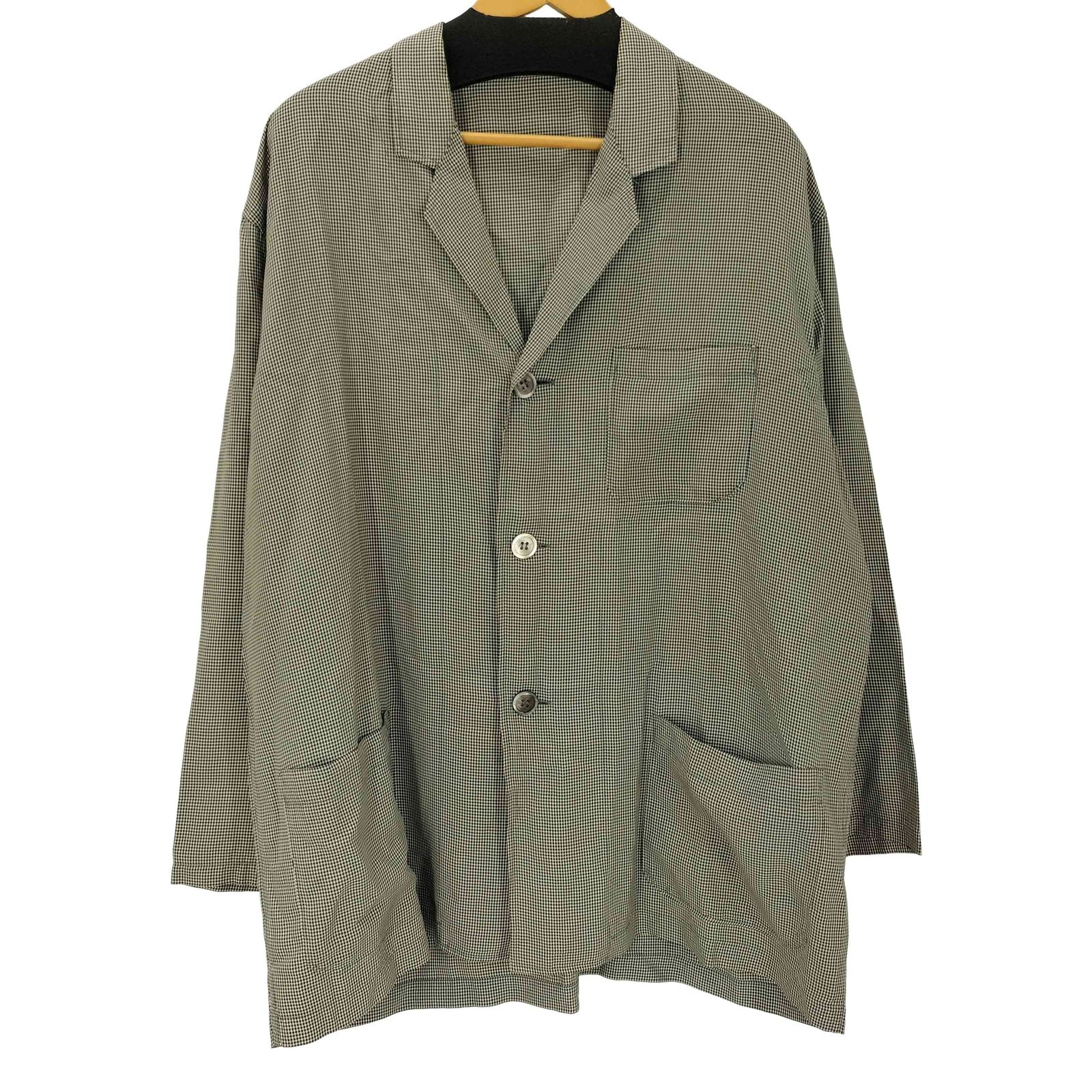 Y's for men ワイズフォーメン 90's 開襟 シャツ ジャケット ワイズフォーメン Ys for men 90S ギンガムチェック レーヨン