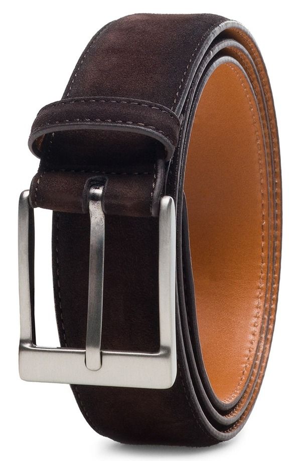 マグナーニ メンズ アクセサリー ベルト スエード Magnanni Telante Suede Belt Brown ブラウン