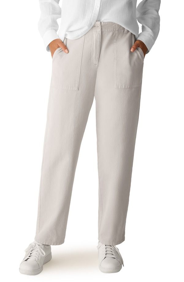 エイリーンフィッシャー レディース ボトムス レギンス パンツ コットン Eileen Fisher Easy Tapered Organicotton Pants Parus