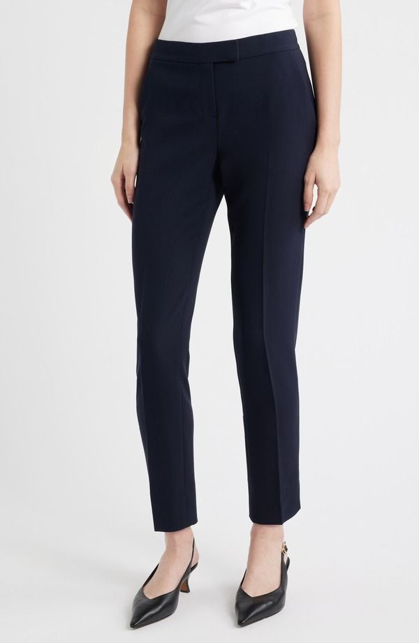 セオリー レディース ボトムス レギンス クレープ パンツ Theory Ibbey Admiral Crepe Pants Deep Navy G8e ネイビー