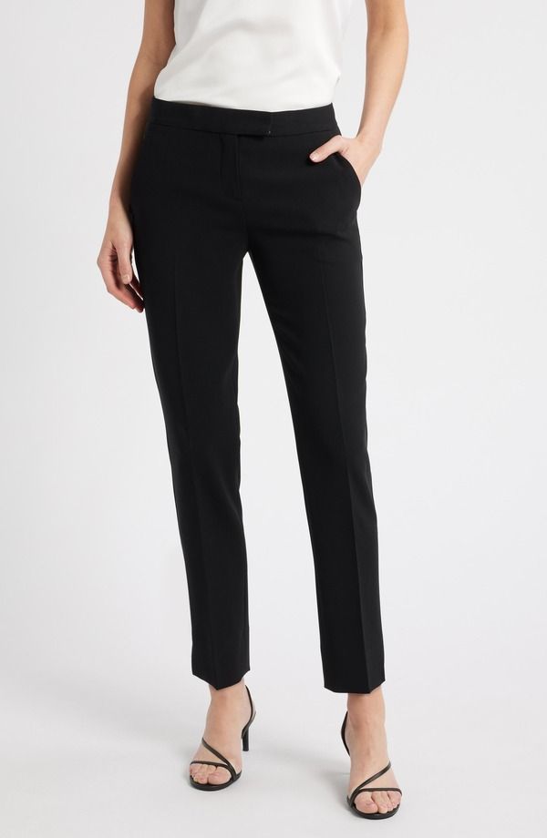 セオリー レディース ボトムス レギンス クレープ パンツ Theory Ibbey Admiral Crepe Pants Black 001 ブラック