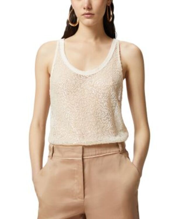 ピンコ レディース トップス タンクトップ PINKO Waiting Tank Top G Maroso