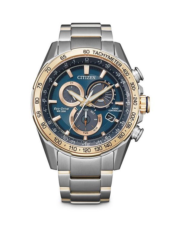 シチズン レディース アクセサリー 腕時計 Citizen PCAT Chronograph 43mm Blue ブルー