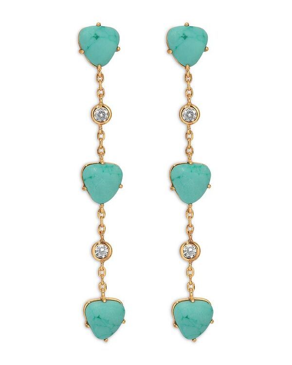 エティカ レディース アクセサリー ピアス・イヤリング Ettika Turquoise Solstice Turquoise Cubic Zirconia Linear Drop Earrings Turquoise ターコイズ