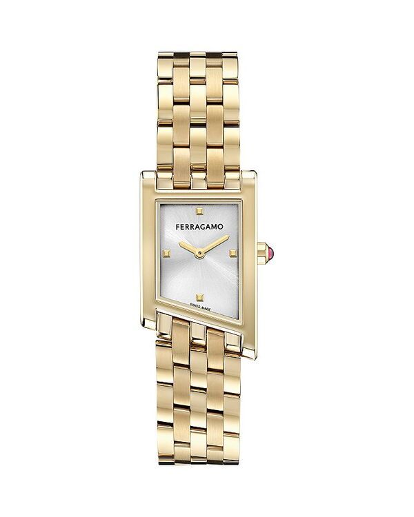 フェラガモ レディース アクセサリー 腕時計 FERRAGAMO Asymetrique Watch 22mm x 36mm WhiteGold ホワイト