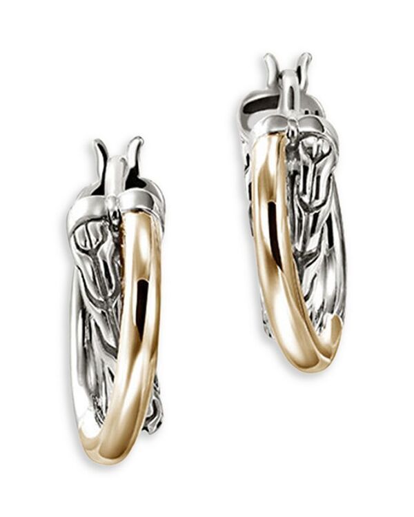 ジョン・ハーディー レディース アクセサリー ピアス・イヤリング JOHN HARDY 14K Yellow Gold Sterling Silver JH Essentials Crossover Earrings GoldSilver ゴールド