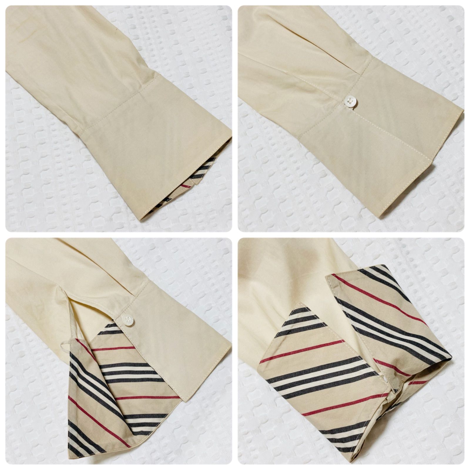 BURBERRY LONDON ストライプ 背抜き 裏地ロゴ 薄手 【公式通販】