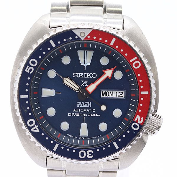 良品 保/箱/コマ付 稼働 セイコー プロスペックス PADI スペシャルED 4R36-05H0 AT/自動 青文字盤 メンズ腕時計 2000000 5JWT MST ABC22807