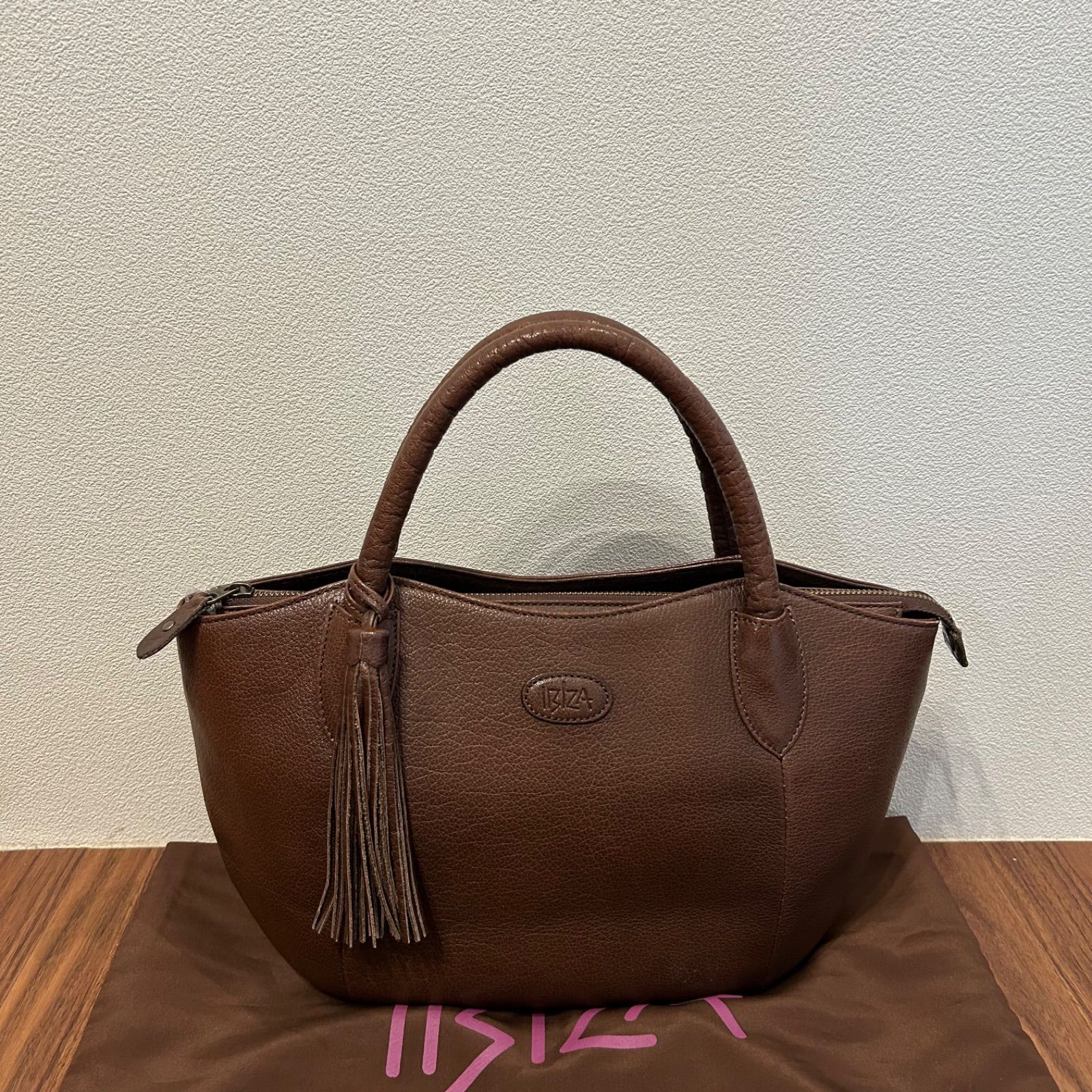 美品 日本製 IBIZA イビサ レディース ハンドバッグ ミニトートバッグ