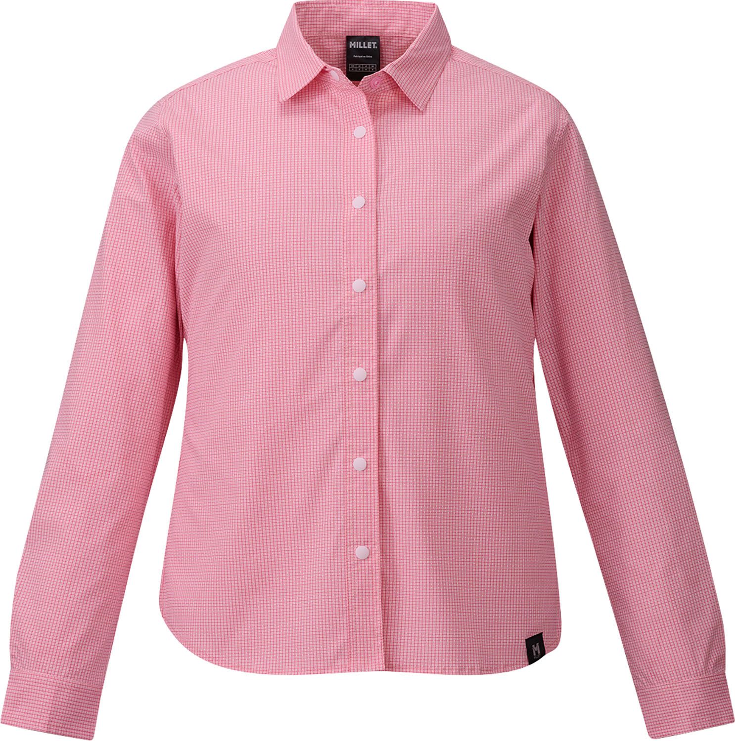 ミレー MILLET アウトドア IB CHECK SHIRT LS W MIV03221 N3834 RASPBERRY