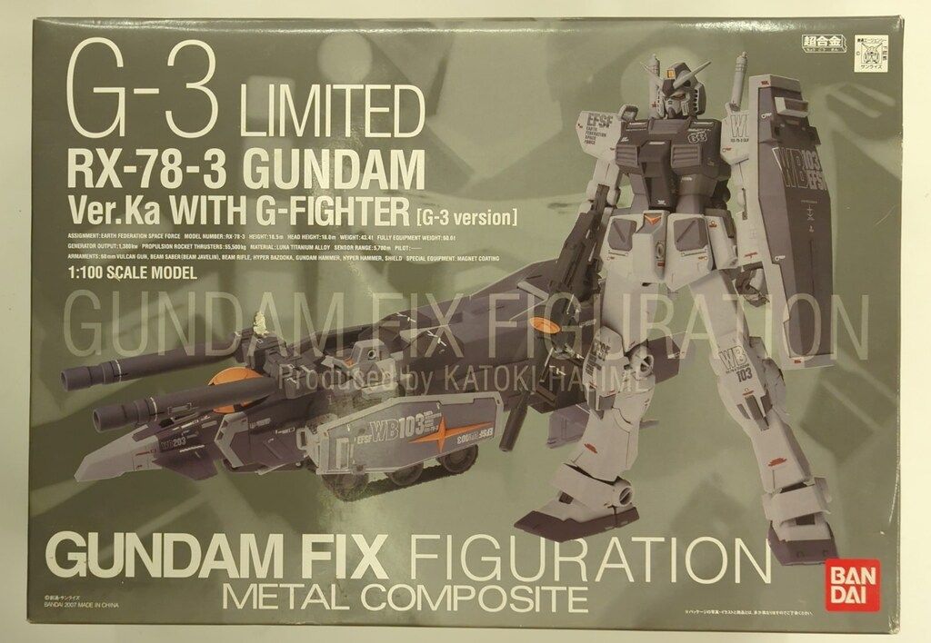 BANDAI GUNDAM FIX FIGURATION METAL COMPOSITE 機動戦士ガンダム G-3LIMITED RX-78-3 ガンダムver.ka WITH Gファイター G-3ver #1001