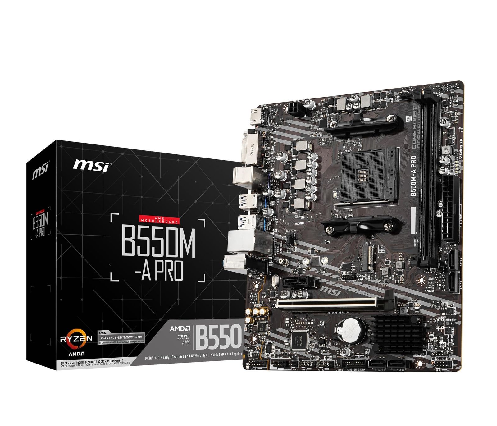 新品 MSI B550M-A PRO Micro-ATXマザーボード MB6990
