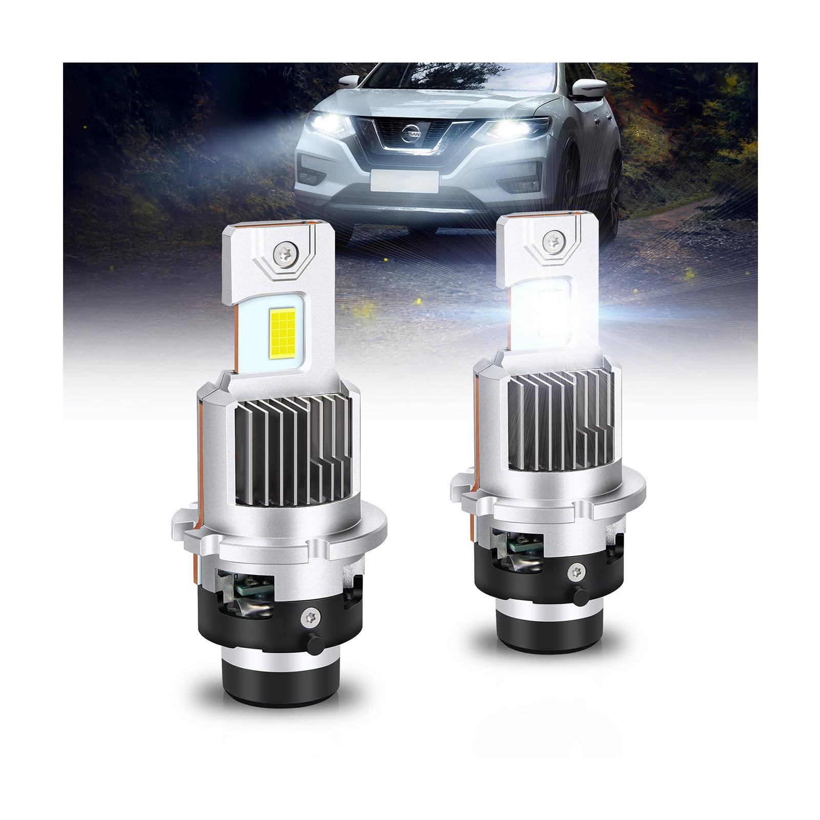 業界初 暗区なし」 OPPLIGHT D2S LED ヘッドライト HID用LED 新車検