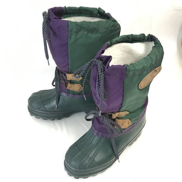 ビンテージ品/カナダ製★COUNTRY TRAIL★スノーブーツ【6/22.5-23.5程度/緑/GREEN】インナー付き/雪作業/防水◆WB85-3 4,536円