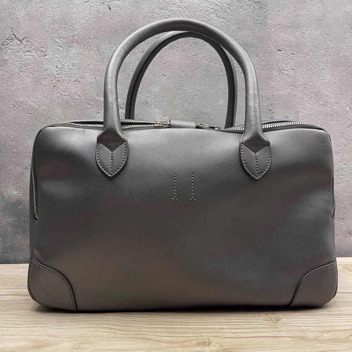 ✨J3-954 Golden Goose Equipage レザーボストンバッグ シルバー