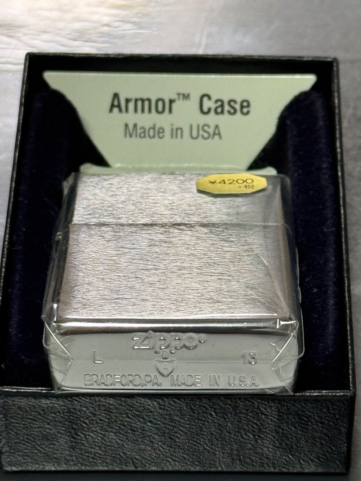 zippo シルバー アーマー Armor Case 初期型 2013年製 Heavy Wall silver デッドストック ケース 保証書