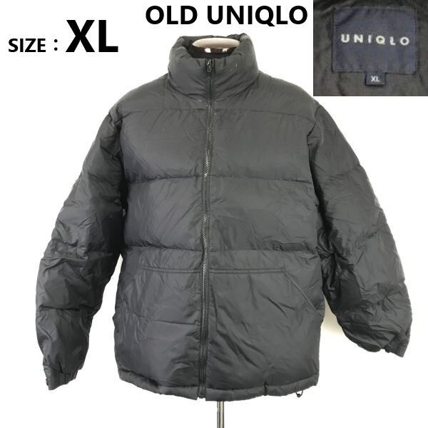 90s-00s☆OLD UNIQLO/ユニクロ☆ダウンジャケット【メンズXL/黒