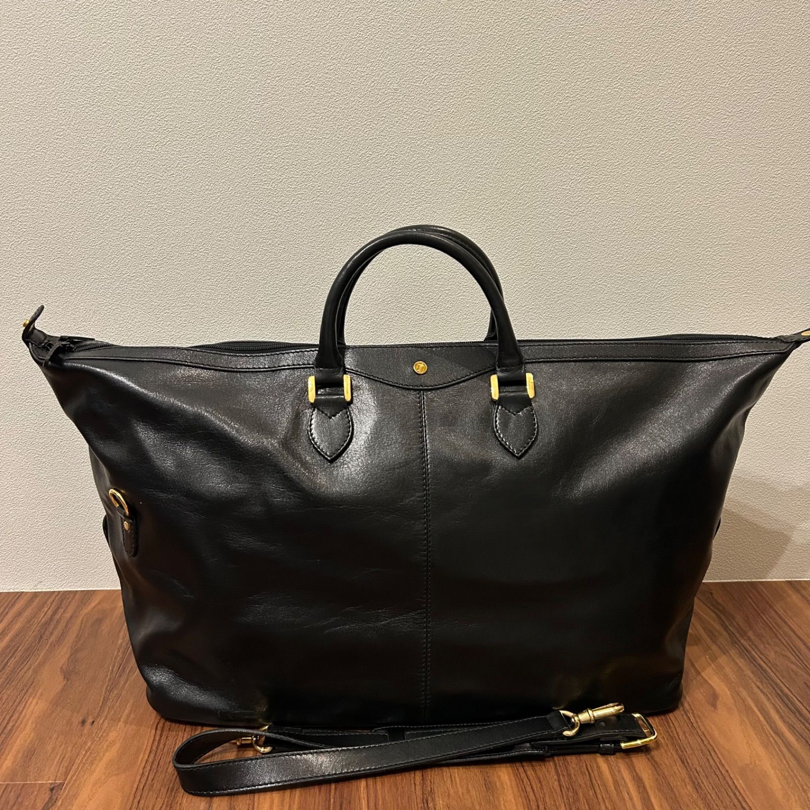 Good Condition Made in Germany GOLD PFEIL Gold File Mens 2 Way Boston Bag Travel Bag