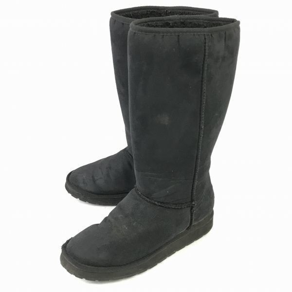 VANS/バンズ★秋冬/暖かロングブーツ【Women's size -25.0/黒】裏起毛/スエード◆WB59-4