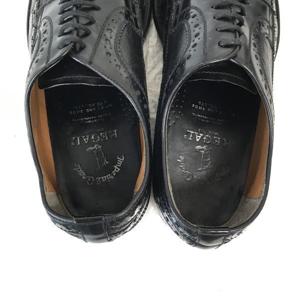 REGAL IMPERIAL GRADE ウィングチップ ブラック 260E REGAL Imperial☆本革/グッドイヤー製法/ウィングチップ【26.5E/黒