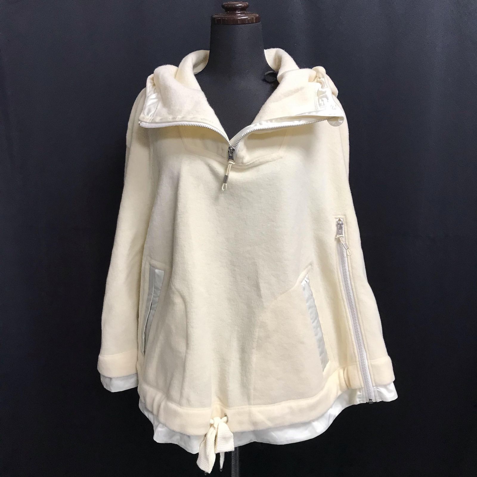 日本製☆EPOCA/エポカ☆ポンチョ【size:40・レディースL/アイボリー 