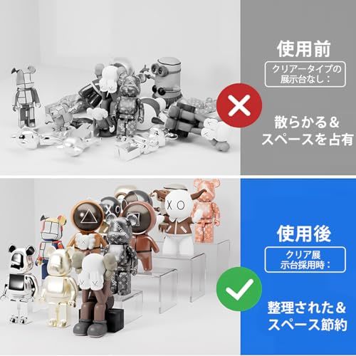 展示台 5個セット コの字型 アクリルスタンド 透明 ディスプレイ