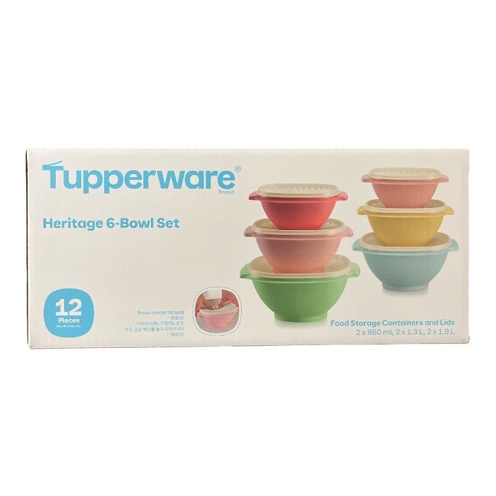 コストコ Tupperware Heritage 6-Bowl Set12ピース - メルカリ