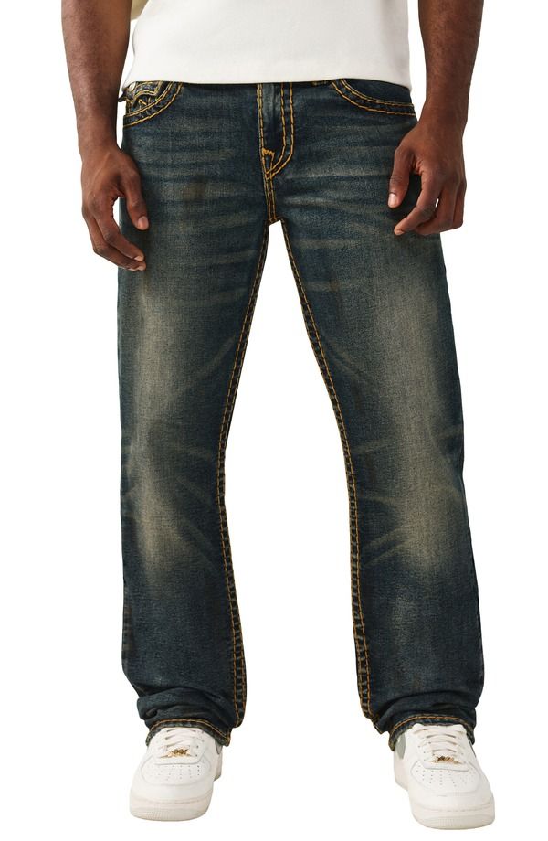 ス*離様 Dab着用True Religion ダークブルー ストレートジーンズ True