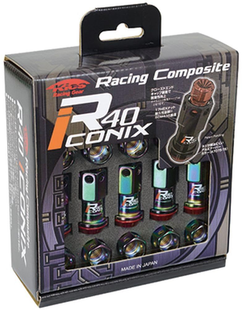 新品 KYO-EI [ 協永産業 ] Racing Composite R40 iCONIX レーシングコンポジットR40 アイコニックス RI-03NK ナットセット 1.25 ネオクロ キャップ無し ブラック RI-03NK