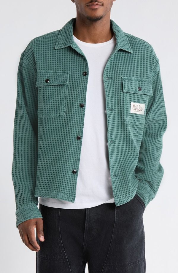 ブレインデッド メンズ トップス シャツ Brain Dead Waffle ButtonUp