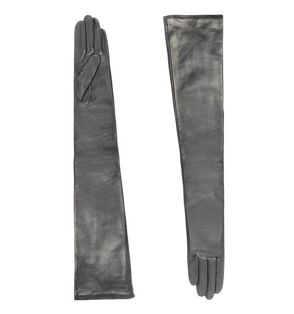 アニェル レディース アクセサリー 手袋 レザー Agnelle Glamour Leather Gloves Arm Length Black ブラック